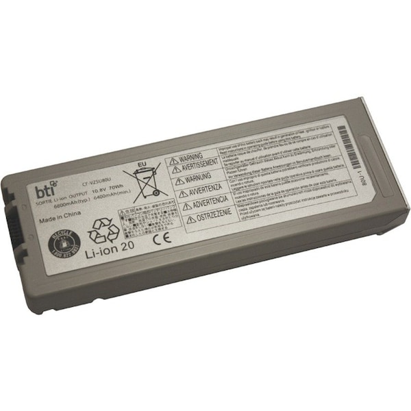 Battery Technology BTI Battery - For Notebook - Battery Rechargeable - 6800 mAh - 10.8 V DC CF-VZSU80U-BTI - main