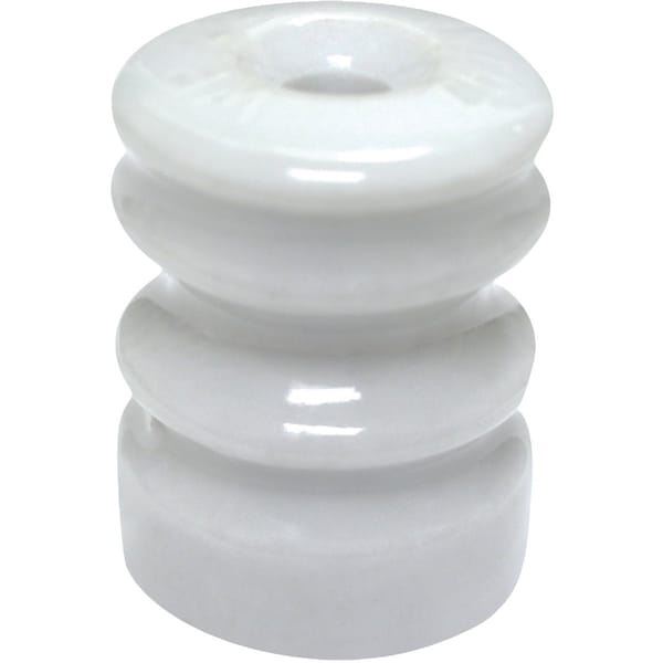 Dare Products Nail-On White Porcelain Electric Fence Insulator, 25PK 16D-25 N - main