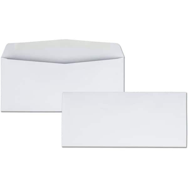 Business Source No. 10 Business Envelopes, 4 1/8 x 9 1/2 in, Gummed, White, 500/Box BSN42250 - main