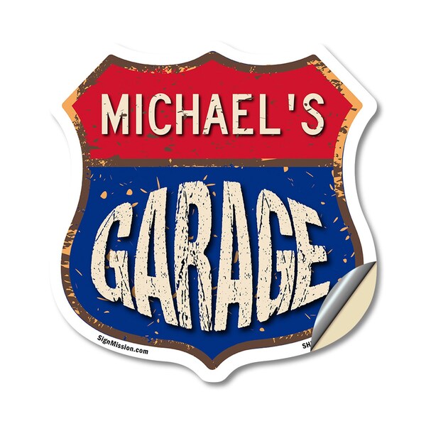 Signmission Michael's Garage, 18 Inch X 18 Inch, Vinyl Decal SHI-D-18-383-MICHAEL - main