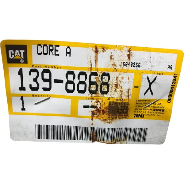 Caterpillar CORE ASSEMBLY OIL, CATERPILLAR OEM 1398868 1398868 - main
