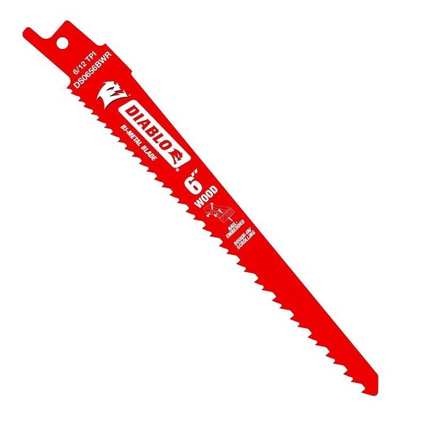 Diablo Reciprocating Saw Blade, 6 in L, 6/12 TPI DS0656BWR5 - main