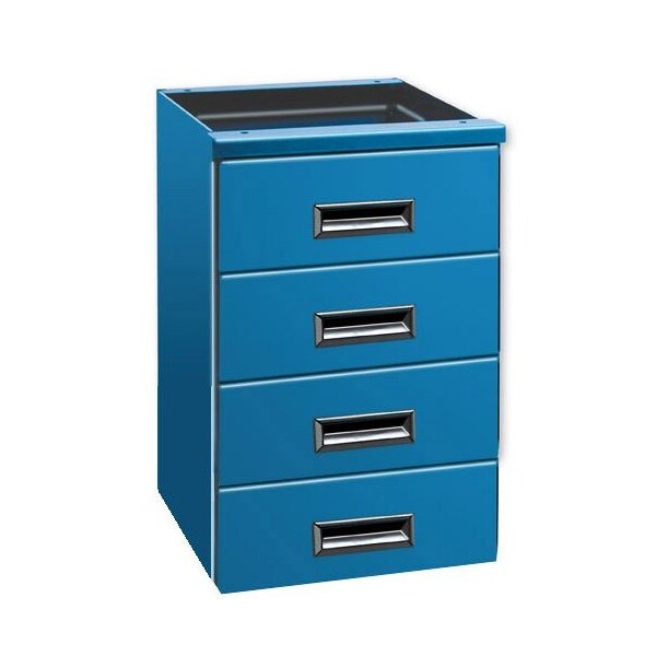 Pucel 4-Drawer Unit, 15.5 in W x 24.5 in H x 16 in D, Gray 1416-4 - main