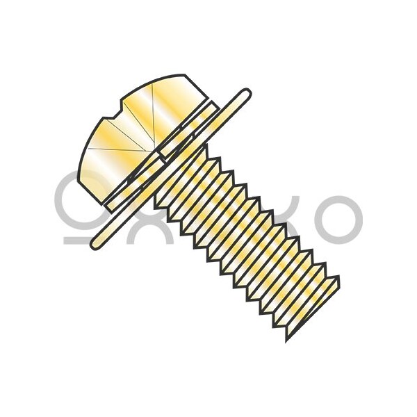 Oxoxo M2X8W5 JIS B1188 Phil Pan Split Washer Flat Washer Sems M/S Zinc Yellow, 4000PK 369468 - main
