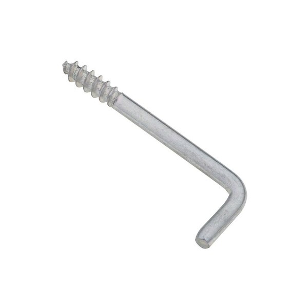 National Hardware Square Bend Hook, 1.37 in L, Steel, Zinc, 10PK N120-436 - main