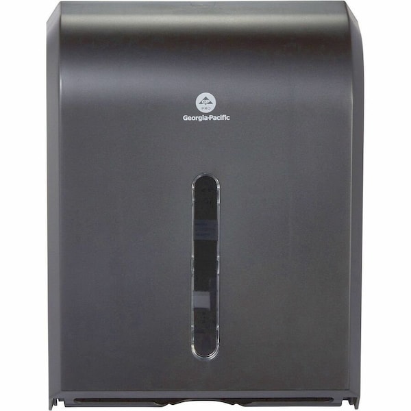 Georgia-Pacific 15-3/8"H x 11-1/4"W Multifold Dispenser, Translucent Smoke 56650A - main