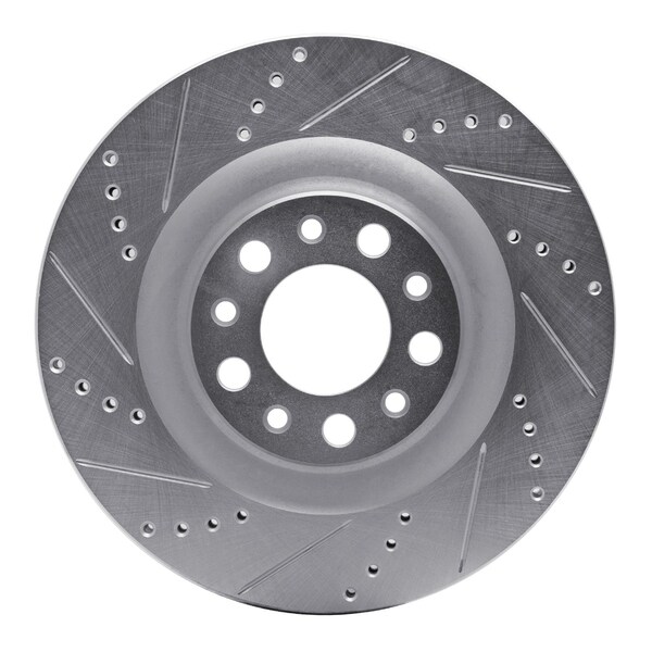 Dynamic Friction Co DFC Brake Rotor - Drilled and Slotted - Silver 631-16013L - main