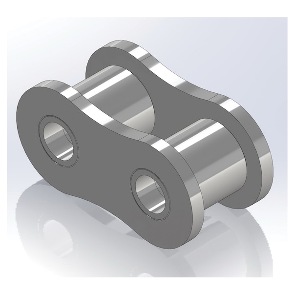 Senqcia Inspire Series SBR 100HRL Heavy Series Single Strand Riv Link, 100H chain, 1.25P, 1.81 OAW, 3/8 Pin S-100HRL - main
