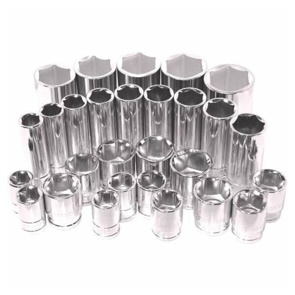K-Tool International 1/2 in Drive, 21mm Metric Socket, 6 Points, 1/2 in. Dr, 21mm Hex KTI-28121 - main