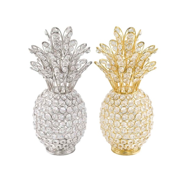 Gfancy Fixtures 6 x 6 x 12.5 in. Gold Pina Cristal Pineapple Tabletop GF3092292 - main