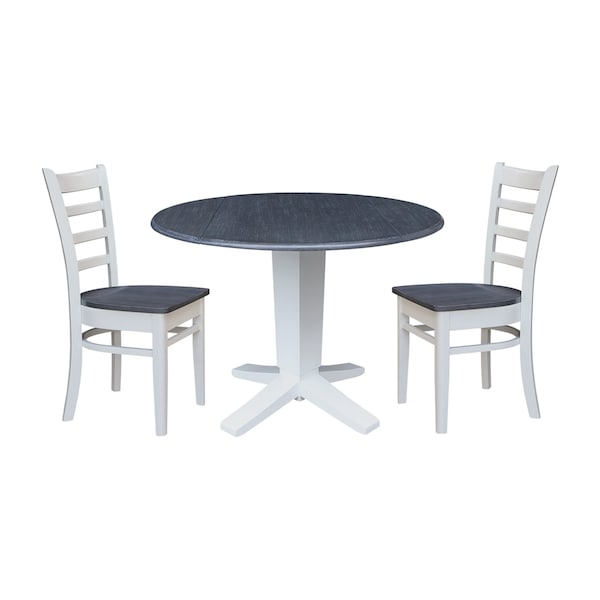 Whitewood Industries Extension Dining Tables, 45 in L, 38 in H, Parawood, 3 Piece K05-42DPT-23-C617-2 - main