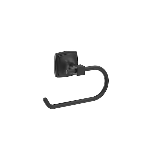 Amerock Stature Matte Black Transitional Single Post Toilet Paper Holder BH36091MB - main
