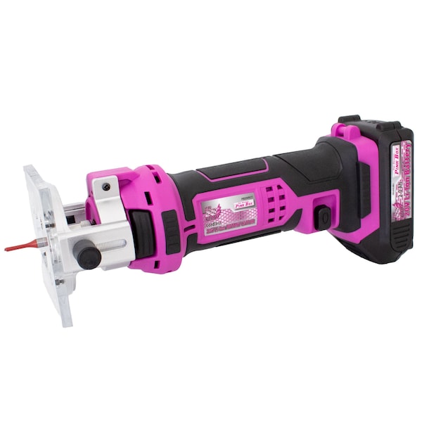 The Original Pink Box 20V Cordless Rotary Cut-Out Tool with 1/4-Inch Collet with 2Ah Battery, Pink PB20VRCT_2Ah_CHRGR - main