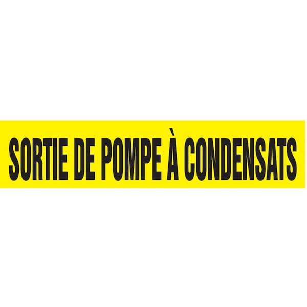 Accuform FRENCH PIPE MARKER SORTIE DE POMPE CRPK236STB - main