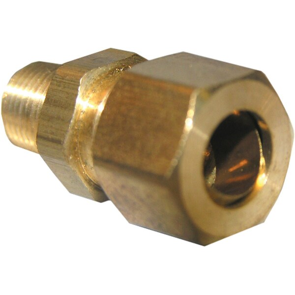 Westlake Pipe & Fittings 3/8'' Cx1/8'' MPT Brass Compression Adapter 17-6831 - main
