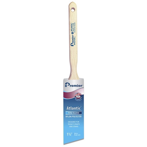 Premier 1 1/2in 17330 Atlantic Nylon/Poly Angle Sash Paint Brush 17324 - main
