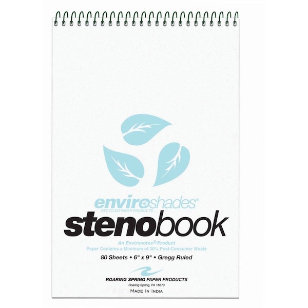 Roaring Spring Paper Products Enviroshades Steno Book - 80 Sheets Per Book 12284 - main