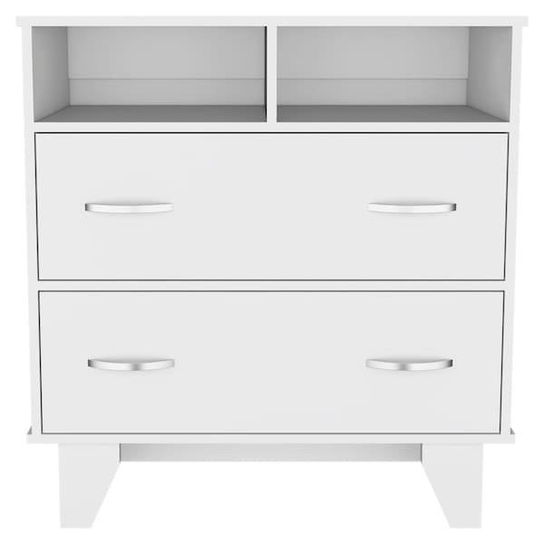 Homeroots 32" White Two Drawer Dresser 534954 - main