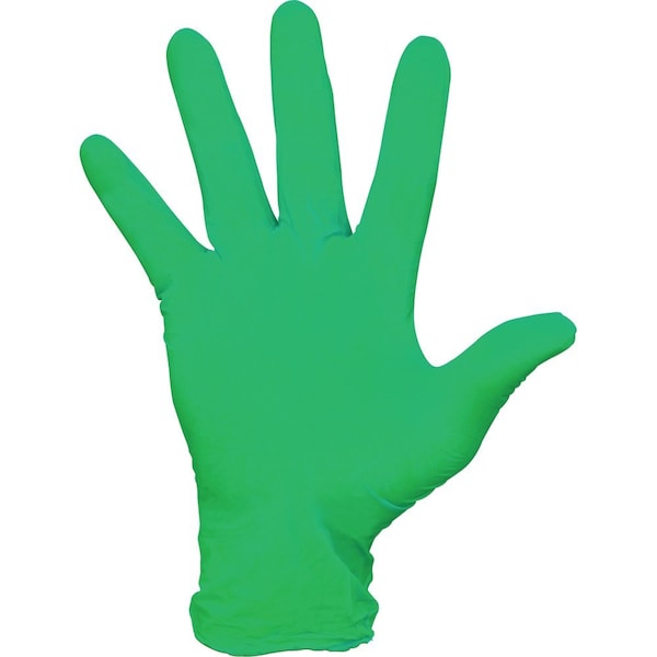 Workhorse Disposable Gloves, 650 Series, Nitrile, 5 mil, Powder-Free, Green, S, 100 PK E5420421 - main