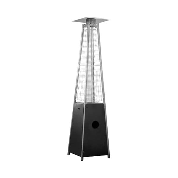 Hiland Glass Tube Patio Heater in Black HLDS01-GTPC - main