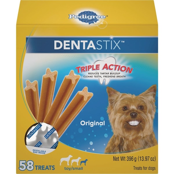 Pedigree Dentastix Toy Dog Original Flavor Dental Dog Treat, 58PK 797005 - main