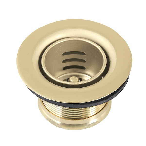 Kingston Brass Stainless Steel Bar Sink Basket Strainer, Polished Brass K451BPB - main