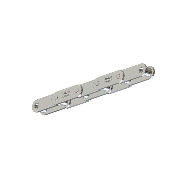 Senqcia Conveyor Series Double Pitch Riveted Standard , 10 ft OAL, 1.5P, .469 Dia x .5 W, 304SS C2060SSRB - main