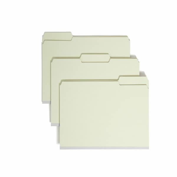 Smead File Folders, Gray/Green, PK25 SMD13230 - main