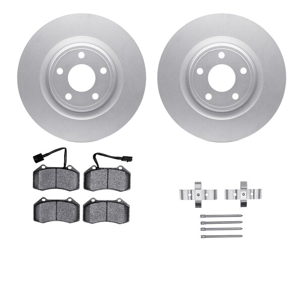 Dynamic Friction Co DFC GEOSPEC Coated Rotors with 5000 Brake Pads - Ceramic and Hardware 4512-47083 - main