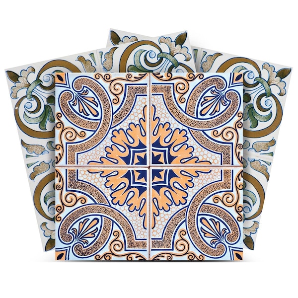 Homeroots 5" X 5" Muted Pastel Kyla Peel And Stick Tiles 400141 - main