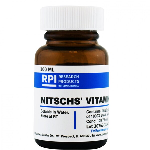 Rpi Nitschs Vitamin Mixture, 10.85 Grams of Powder, Makes 100 Milliliters of 1000X Solution N43010-0.1 - main