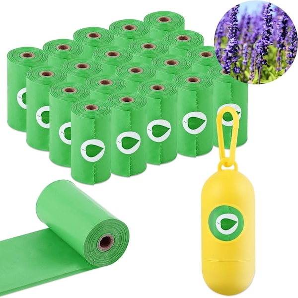 Simple Deluxe FluffyDream Dog Poop Bags with Dispenser, Pet Waste Bags Doggie Bags, Guaranteed Leak Proof and Ext PTBAGSWASTE01GX20 - main