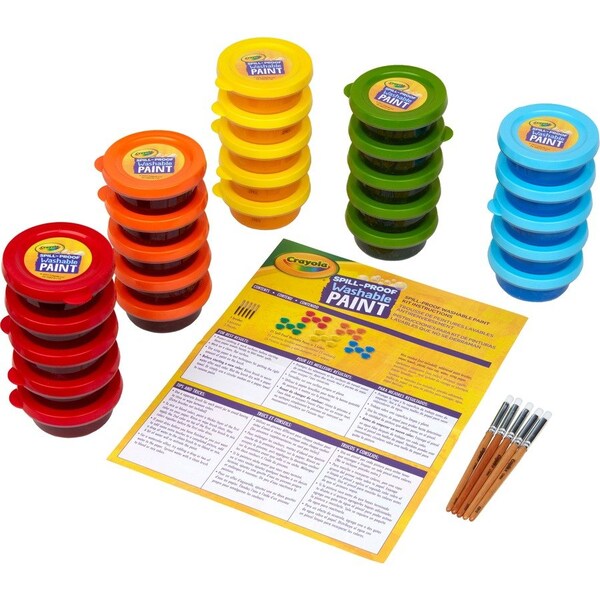 Crayola Spill Proof Washable Paint Set, 25PK 542313 - main