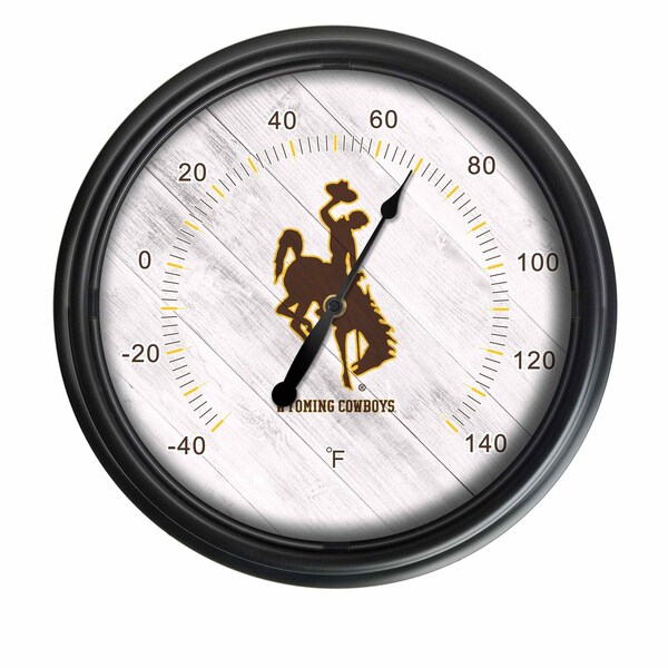 Holland Bar Stool Co University of Wyoming Indoor/Outdoor LED Thermometer ODThrm14BK-08Wymng - main