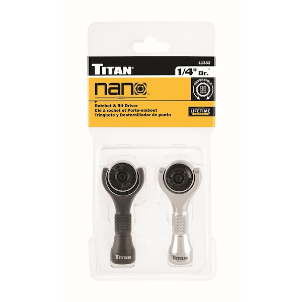 Titan 2 Pc. Nano Swivel Ratchet & Bit Driver Set 11332 - main