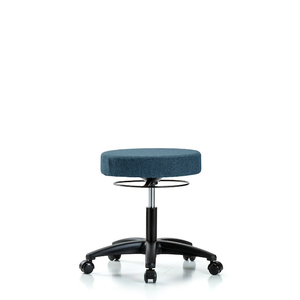 Blue Ridge Ergonomics Desk Stool, Fabric, Casters, Blu BR-FDHSO-RG-RC-F43 - main