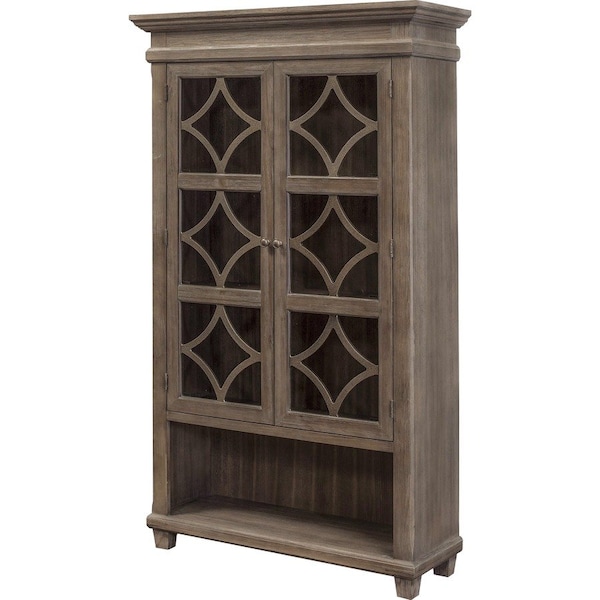 Carson Glass Display Cabinet Weathered Dove IMCA4270 - main