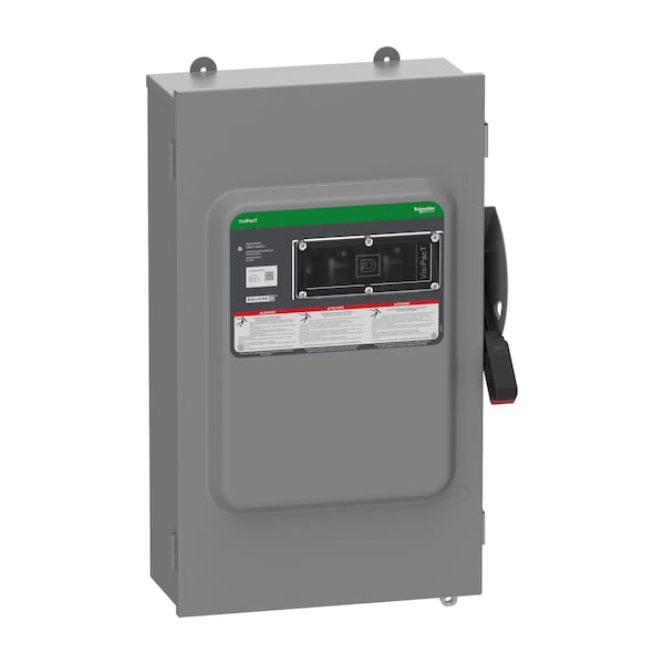 Schneider Electric Safety Switch, Fusible, 3PST, Three Phase, NEMA 12, Indoor, Steel VH364NAWKGL - main