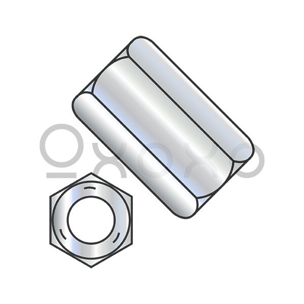 Oxoxo 7/8-9X2 1/2 Hex Rod Coupling Nut 1 1/4 inch Across Flats Grade 5 Zinc, 60PK 547832 - main