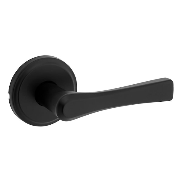 Kwikset Katella Lever Passage Door Lock with 6AL Latch and RCS Strike Matte Black Finish 720KAL-514 - main