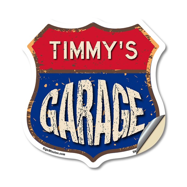 Signmission Timmy's Garage, 18 Inch X 18 Inch, Vinyl Decal SHI-D-18-383-TIMMY - main