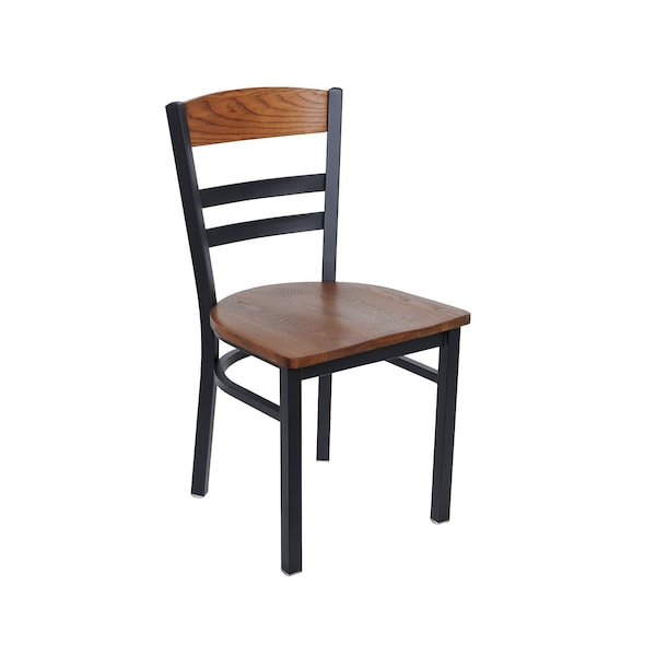 Bfm Seating Barrick Steel Wood Back Chair - Autumn Ash Seat & Back - Sand Black Finish 2165CASH-AASB - main