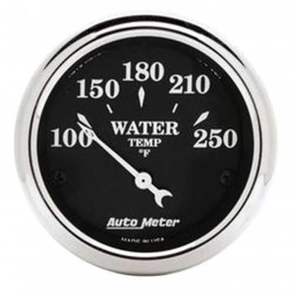 Auto Meter 1737 Old Tyme Black Water Temperature Gauge - 2.06 in. ATM1737 - main