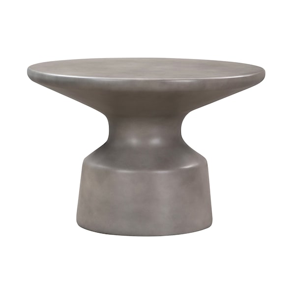 Homeroots 24" Gray Concrete Round Coffee Table 520586 - main