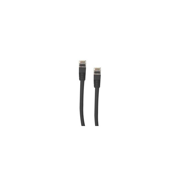 Cable Wholesale Shielded Cat5e Black Copper Ethernet Cable, F/UTP, Snagless/Molded Boot, POE Compliant, 1 foot 10X6-52201 - main