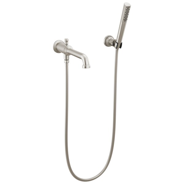 Delta Broderick Wall Mount Tub Filler Trim With Hand Shower - Less Handles In Lumicoat Stainless T5784-SS-PR-LHP-WL - main