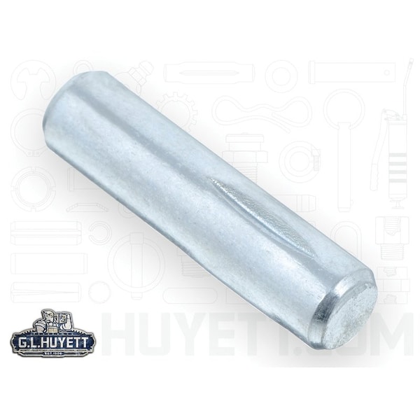 Huyett Type H Grooved Pin, Zinc Plated Low Carbon Steel, 0.188 in Dia x 0.185 in Small End Dia x 0.750 in L GP-0187-0750-H - main