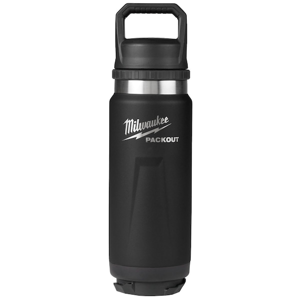 Milwaukee Tool Insulated Bottle, SS, 24 oz CAP, Black 48-22-8396B - main