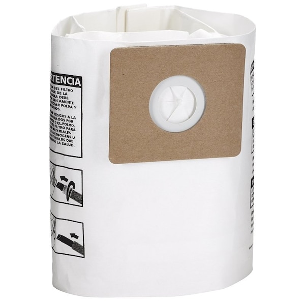 Shop-Vac Usa Shop-Vac Filter Bag, 2 to 2.5 gal Capacity, 11-1/2 in L, 7 in W 9066833 - main