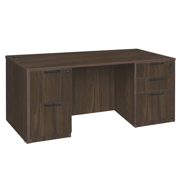 Regency Pedestal Desks, 29 in H, 71 in W X Wood, Neo Walnut LDPF7135NW - main